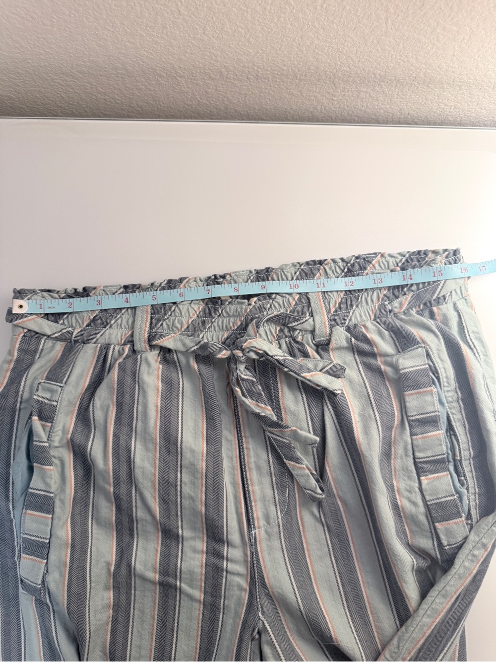 Free People Marielle Stripe Cotton Drawstring Straight Leg Pants - Picture 5 of 7